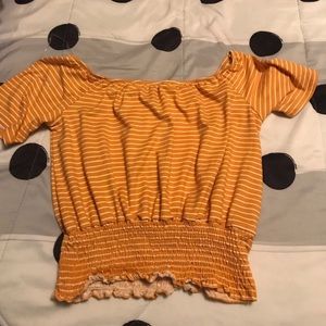 Off the shoulder crop top